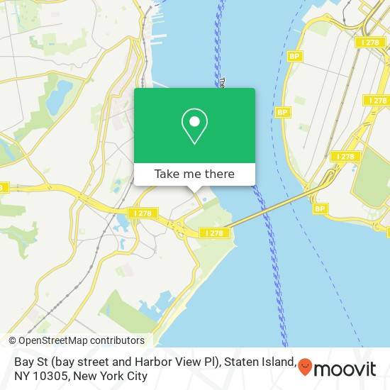 Bay St (bay street and Harbor View Pl), Staten Island, NY 10305 map