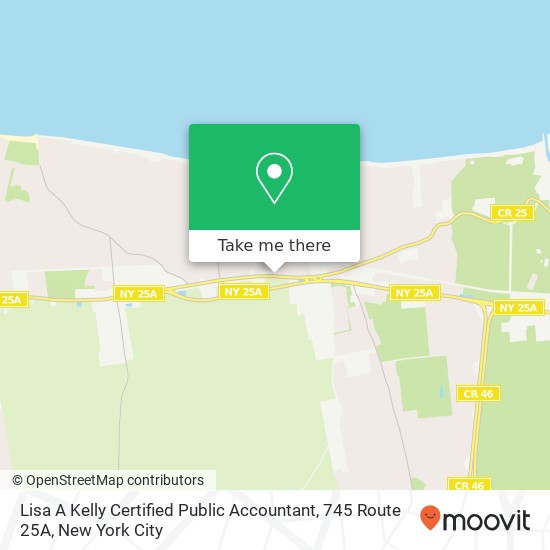 Mapa de Lisa A Kelly Certified Public Accountant, 745 Route 25A