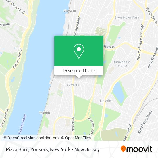 Pizza Barn, Yonkers map