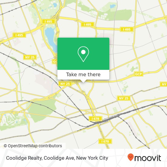 Mapa de Coolidge Realty, Coolidge Ave