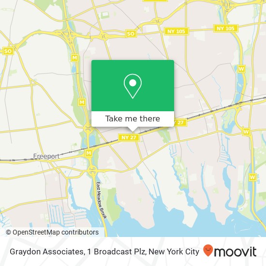 Mapa de Graydon Associates, 1 Broadcast Plz