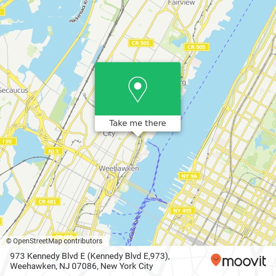 973 Kennedy Blvd E (Kennedy Blvd E,973), Weehawken, NJ 07086 map