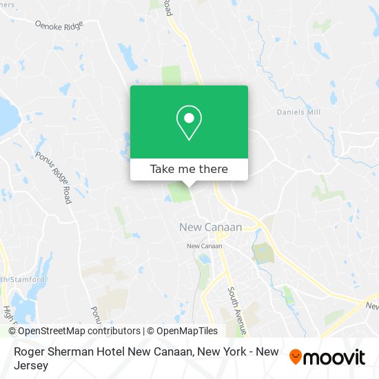 Roger Sherman Hotel New Canaan map