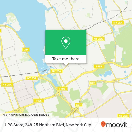 Mapa de UPS Store, 248-25 Northern Blvd