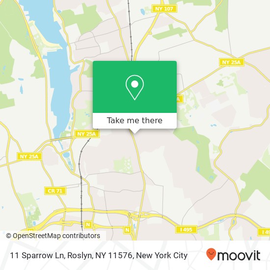 11 Sparrow Ln, Roslyn, NY 11576 map