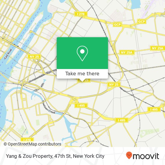 Yang & Zou Property, 47th St map