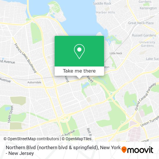 Mapa de Northern Blvd (northern blvd & springfield)