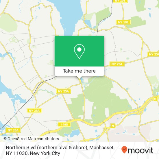Mapa de Northern Blvd (northern blvd & shore), Manhasset, NY 11030