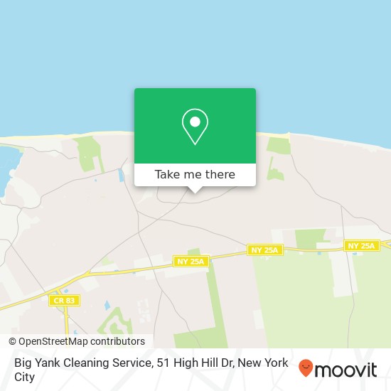 Mapa de Big Yank Cleaning Service, 51 High Hill Dr