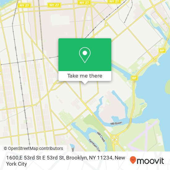 Mapa de 1600,E 53rd St E 53rd St, Brooklyn, NY 11234