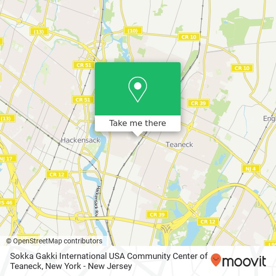 Sokka Gakki International USA Community Center of Teaneck map