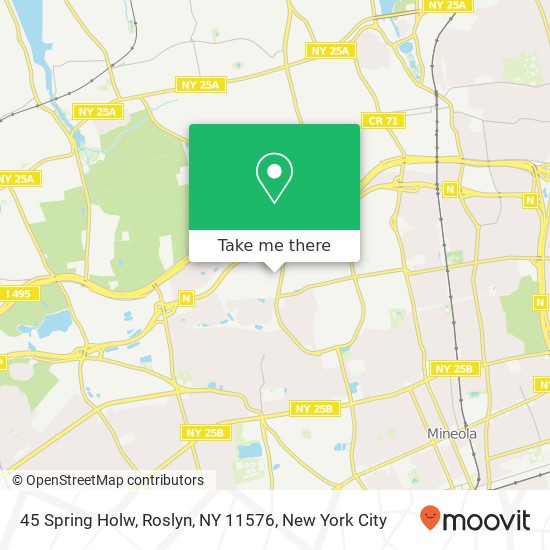 Mapa de 45 Spring Holw, Roslyn, NY 11576