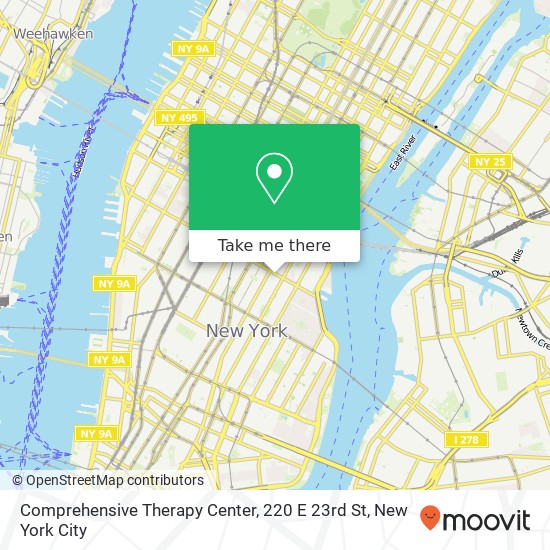 Mapa de Comprehensive Therapy Center, 220 E 23rd St