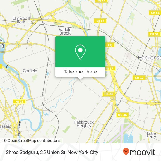 Shree Sadguru, 25 Union St map