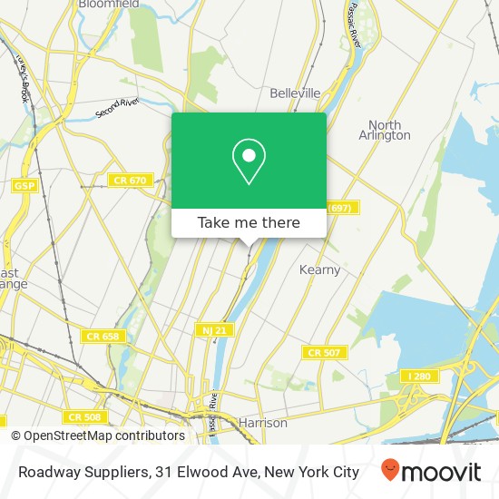 Roadway Suppliers, 31 Elwood Ave map