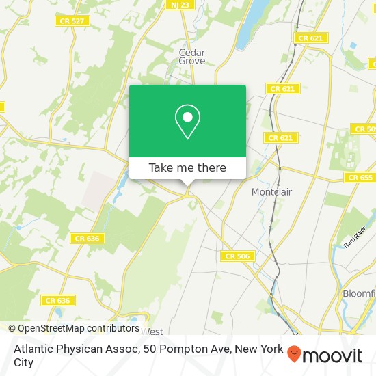 Atlantic Physican Assoc, 50 Pompton Ave map