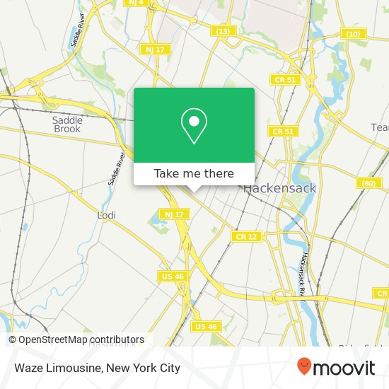 Waze Limousine map