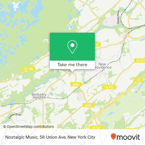 Nostalgic Music, 58 Union Ave map