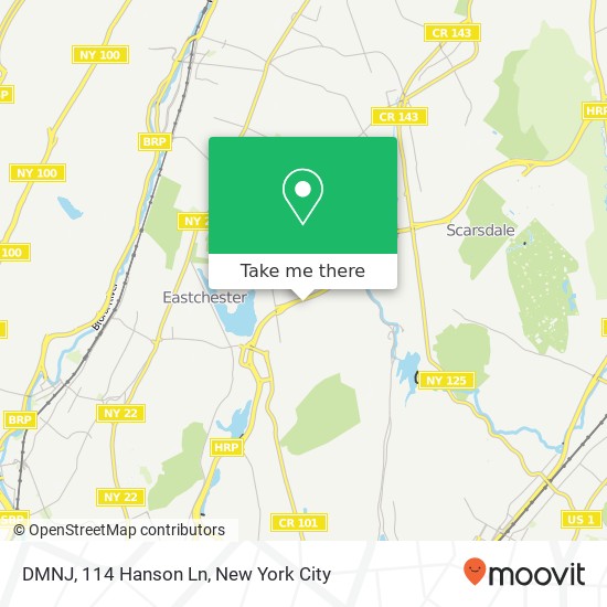 Mapa de DMNJ, 114 Hanson Ln