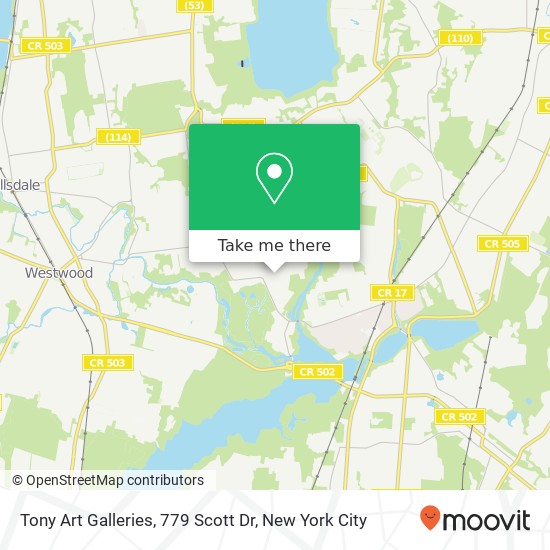 Mapa de Tony Art Galleries, 779 Scott Dr