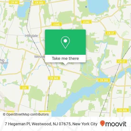 7 Hegeman Pl, Westwood, NJ 07675 map