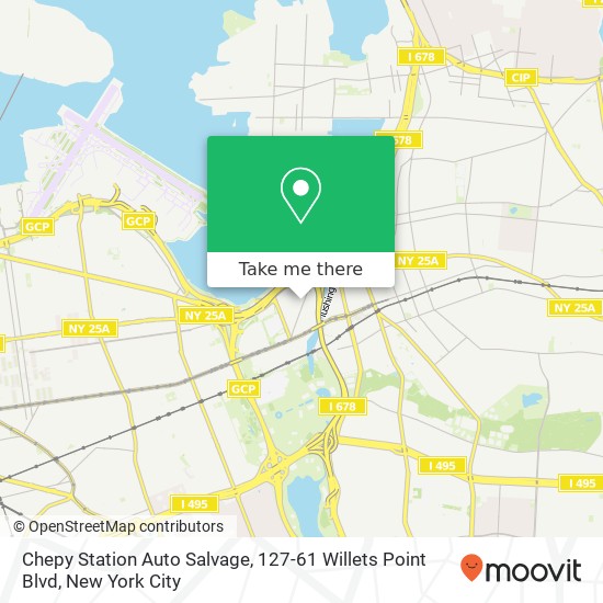 Chepy Station Auto Salvage, 127-61 Willets Point Blvd map