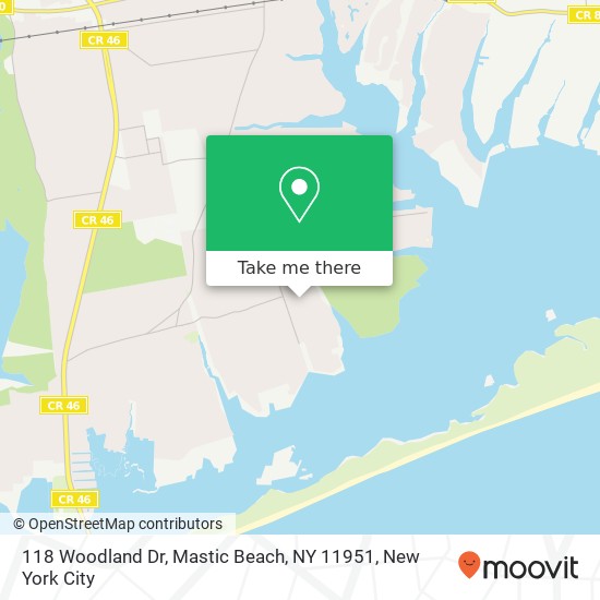 118 Woodland Dr, Mastic Beach, NY 11951 map