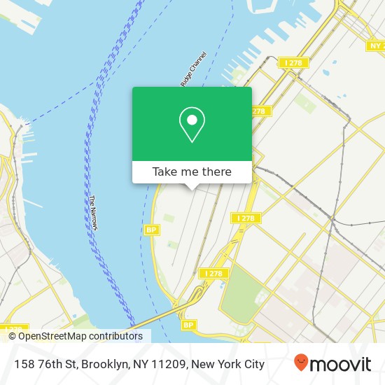 Mapa de 158 76th St, Brooklyn, NY 11209