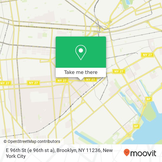 Mapa de E 96th St (e 96th st a), Brooklyn, NY 11236