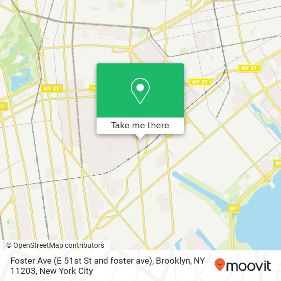 Foster Ave (E 51st St and foster ave), Brooklyn, NY 11203 map