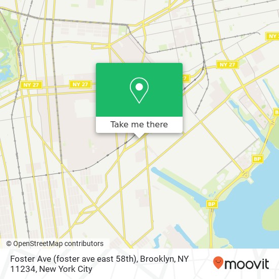 Mapa de Foster Ave (foster ave east 58th), Brooklyn, NY 11234