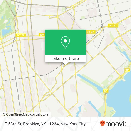 Mapa de E 53rd St, Brooklyn, NY 11234