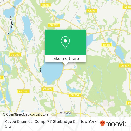 Kaybe Chemical Comp, 77 Sturbridge Cir map