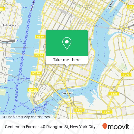 Mapa de Gentleman Farmer, 40 Rivington St