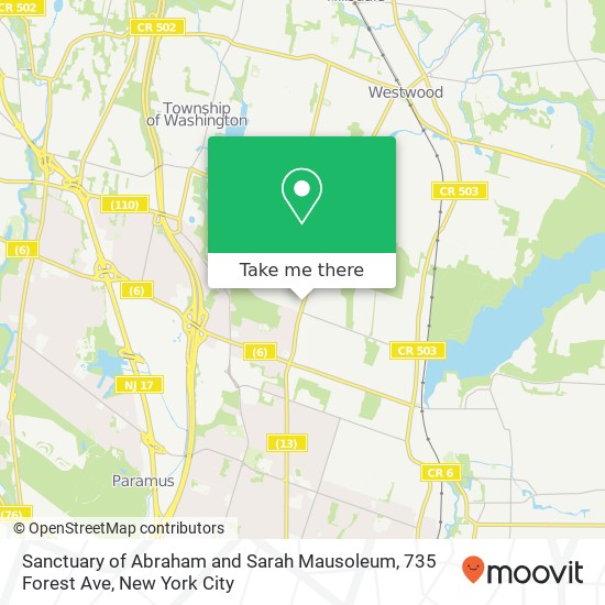 Mapa de Sanctuary of Abraham and Sarah Mausoleum, 735 Forest Ave