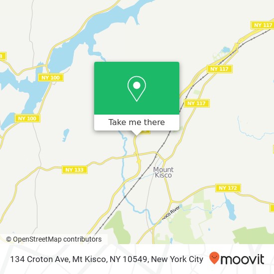 Mapa de 134 Croton Ave, Mt Kisco, NY 10549