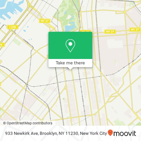 Mapa de 933 Newkirk Ave, Brooklyn, NY 11230