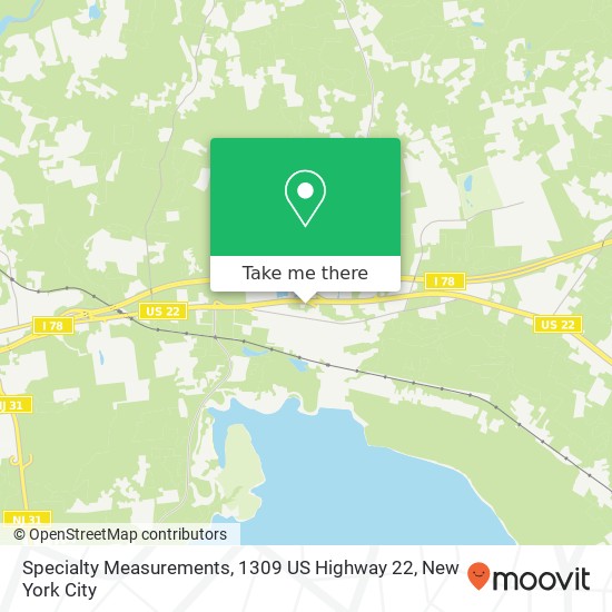 Specialty Measurements, 1309 US Highway 22 map