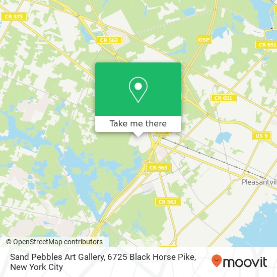 Mapa de Sand Pebbles Art Gallery, 6725 Black Horse Pike