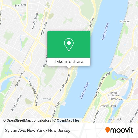 Sylvan Ave map