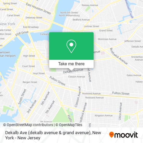 Dekalb Ave (dekalb avenue & grand avenue) map