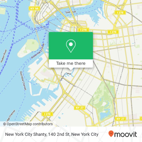 Mapa de New York City Shanty, 140 2nd St