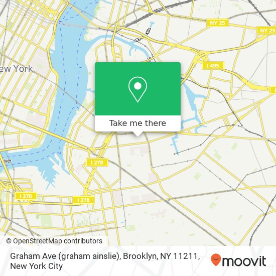 Graham Ave (graham ainslie), Brooklyn, NY 11211 map