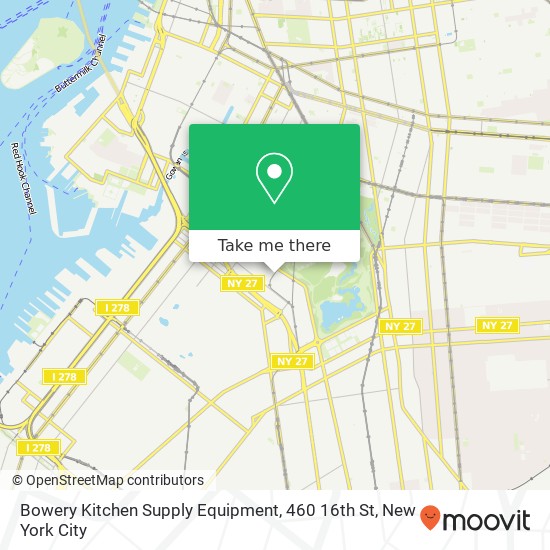 Mapa de Bowery Kitchen Supply Equipment, 460 16th St