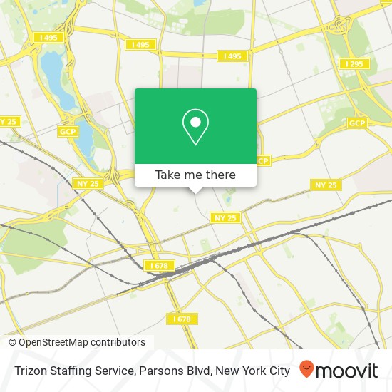 Trizon Staffing Service, Parsons Blvd map