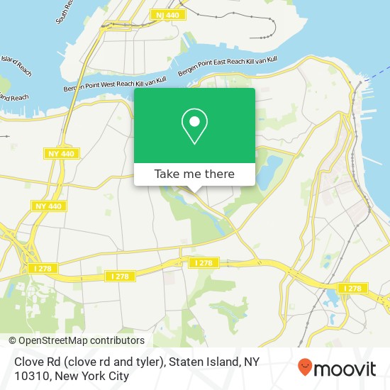 Clove Rd (clove rd and tyler), Staten Island, NY 10310 map