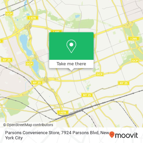 Mapa de Parsons Convenience Store, 7924 Parsons Blvd