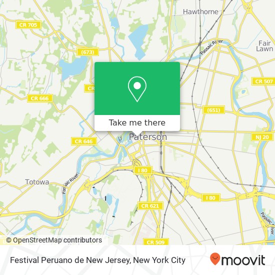 Festival Peruano de New Jersey map