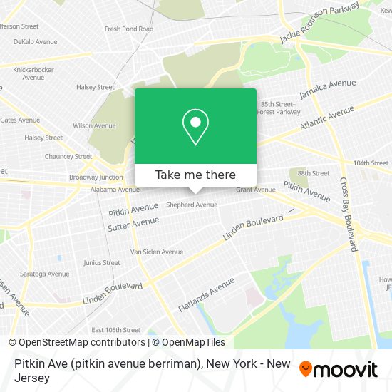 Mapa de Pitkin Ave (pitkin avenue berriman)