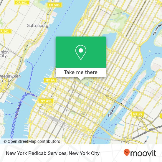 New York Pedicab Services map